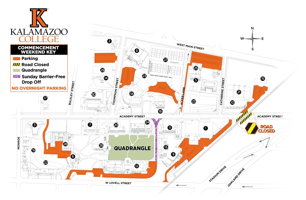 Parking Commencement Kalamazoo College
